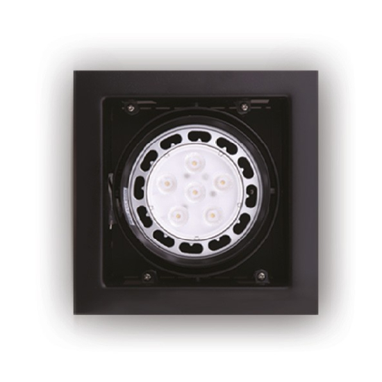 Maxlight Oprawa Wpustowa Matrix I Czarna Ar111 GU10 230V H0048