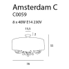 Maxlight Plafon Amsterdam 80 cm C0059