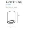 Maxlight Lampa Sufitowa Basic Round Czarna C0068