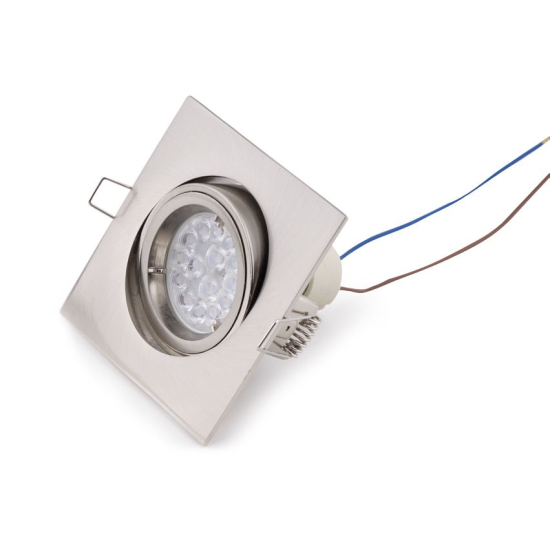 Maxlight Oprawa Wpustowa Fine Kwadratowa Metal Szczotkowany H0040