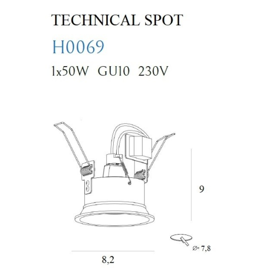Maxlight Oprawa Wpustowa Deep Biała GU10 H0069