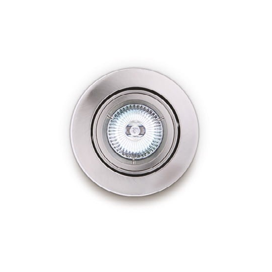 Maxlight Oprawa Wpustowa Fine Okrągła Metal Szczotkowany H0037