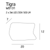 Maxlight Kinkiet Tigra I Biały, 2X3W W0131