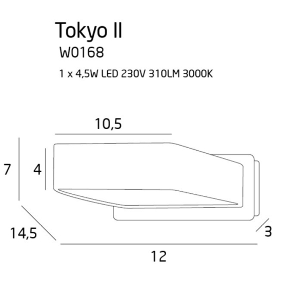 Maxlight Kinkiet Tokyo II Biały W0168