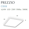 Maxlight Plafon Prezzio Kwadrat 44x44 cm 24W C0118