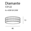 Maxlight Plafon Diamante Duży 46 cm C0122