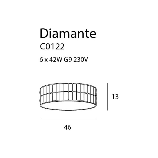 Maxlight Plafon Diamante Duży 46 cm C0122