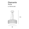 Maxlight Lampa Wisząca Diamante Duża 46 cm P0238