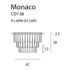 Maxlight Plafon Monaco Ø 42 cm C0136