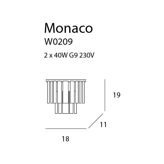 Maxlight Kinkiet Monaco W0209