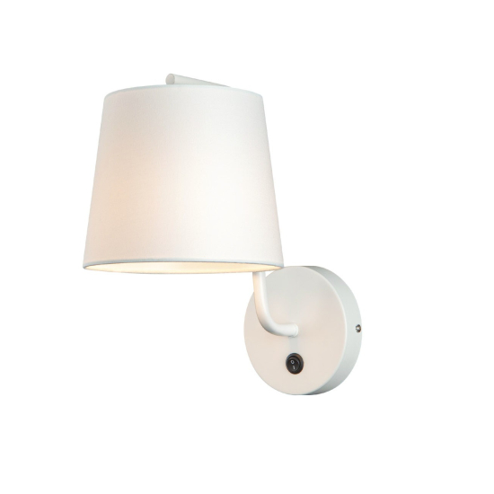 Maxlight Kinkiet Chicago Biały + Biały Abażur W0193