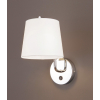 Maxlight Kinkiet Chicago Chrom + Biały Abażur W0195