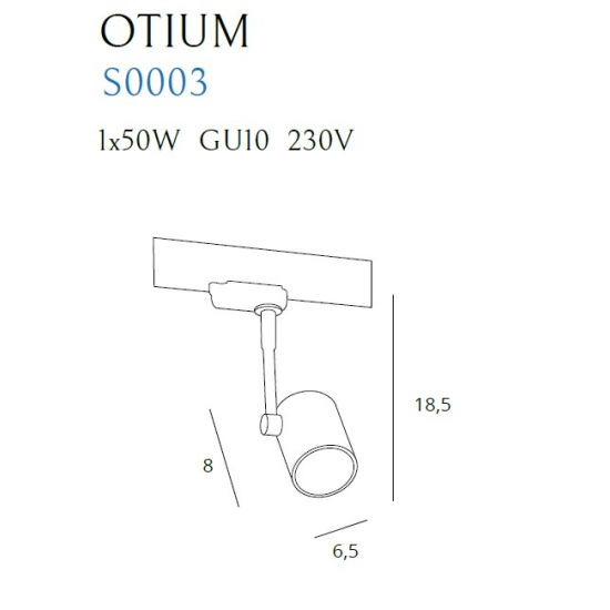 Maxlight Lampa Szynowa Otium Max GU10 Czarna S0003