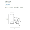 Maxlight Lampa Sufitowa Puma 1 GU10 C0195