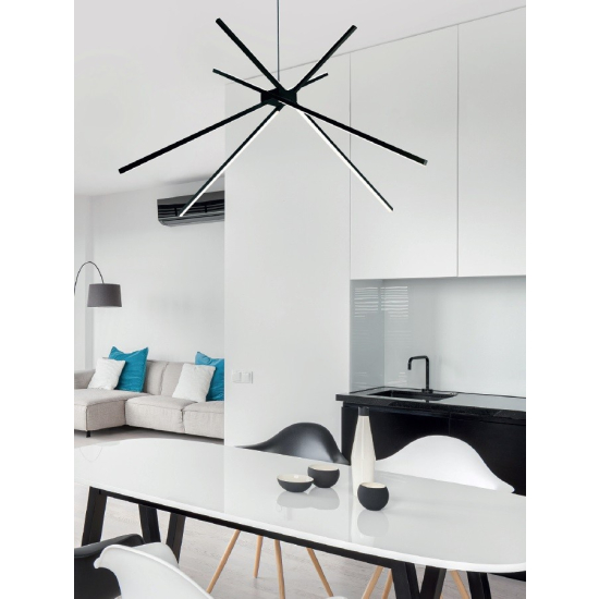 Maxlight Lampa Wisząca Spider Black P0412