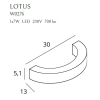 Maxlight Kinkiet Lotus 7W Złoty W0276