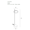 Maxlight Lampa Podłogowa Lozanna 27W Złota F0050