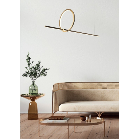 Maxlight Lampa Wisząca Lozanna 18W Złota P0390