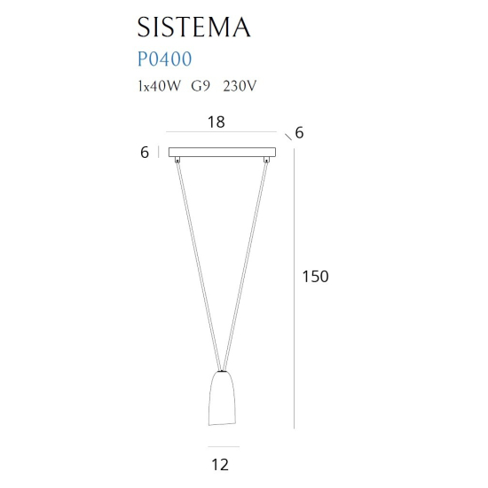 Maxlight Lampa Wisząca Sistema I P0400
