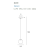 Maxlight Lampa Wisząca Zoe 1X1,5W Złota P0389