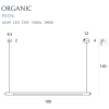 Maxlight Lampa Wisząca Organic Horizon 100cm Złota Ściemnialna P0356D