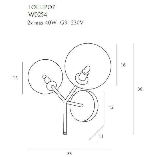 Maxlight Kinkiet Lollipop W0254