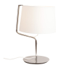 Maxlight Lampa Stołowa Chicago Chrom + Biały Abażur T0030