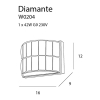 Maxlight Diamante Kinkiet W0204