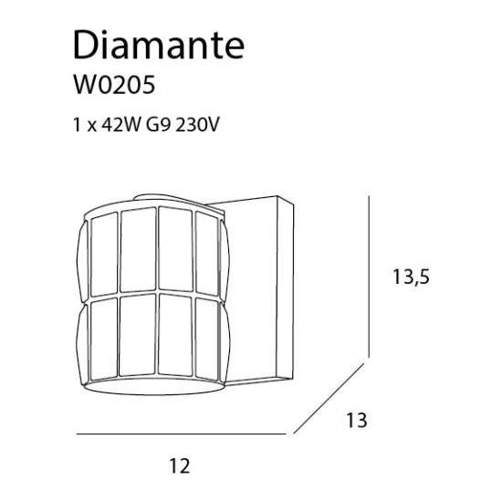Maxlight Diamante Kinkiet W0205