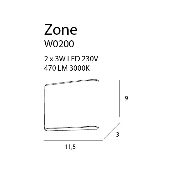 Maxlight Kinkiet Zone IP44 W0200