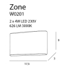 Maxlight Kinkiet Zone Duży IP44 W0201