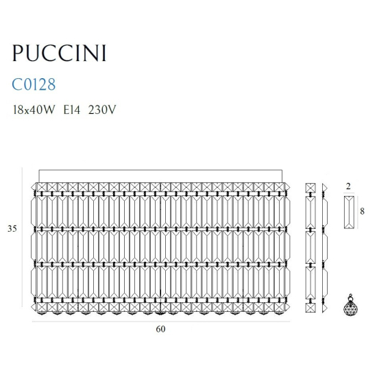 Maxlight Plafon Puccini 60Cm C0128