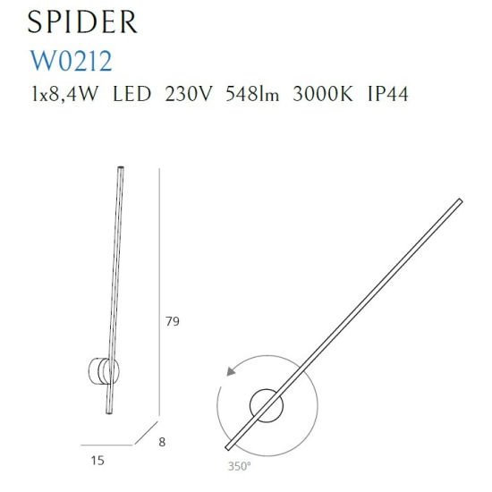 Maxlight Kinkiet Spider W0212