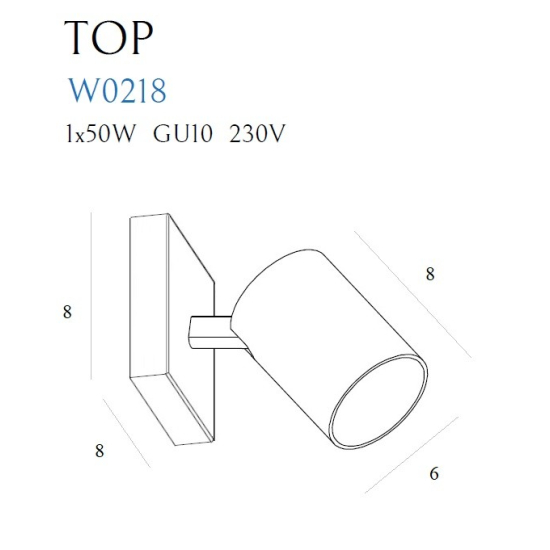 Maxlight Kinkiet Top1 Biały W0218