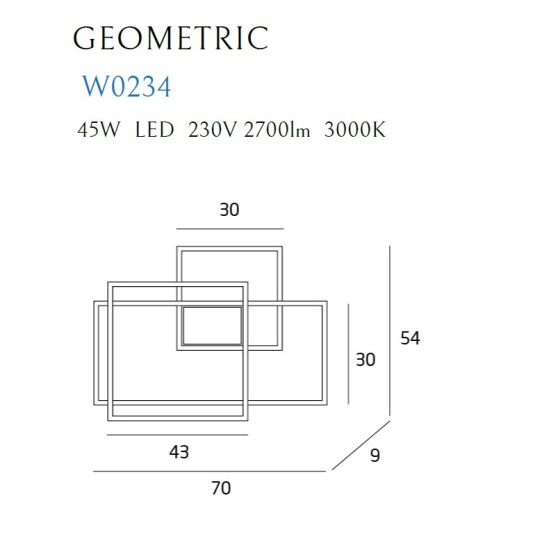 Maxlight Kinkiet LED Geometric Biały - Nowy W0234