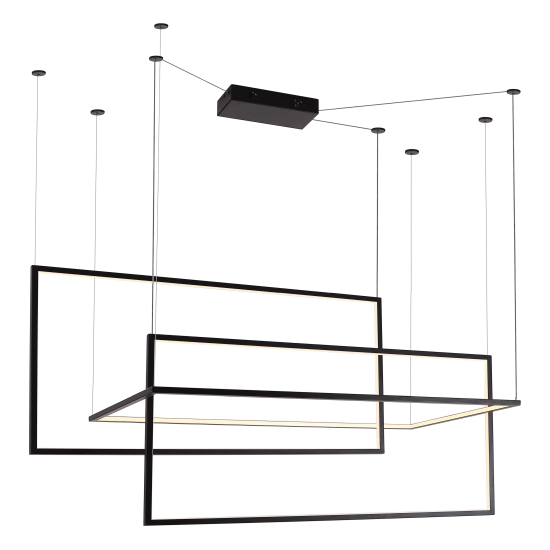 Maxlight Lampa Wisząca Geometric Czarna Ściemnialna P0271D