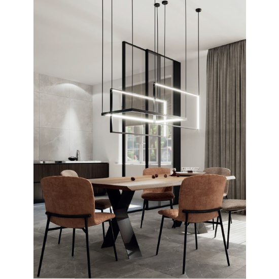 Maxlight Lampa Wisząca Geometric Czarna Ściemnialna P0271D