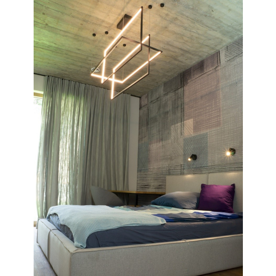 Maxlight Lampa Wisząca Geometric Czarna Ściemnialna P0271D