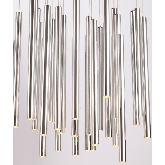 Maxlight Lampa Wisząca Organic 33X1 Chrom Ściemnialna P0175D