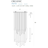 Maxlight Lampa Wisząca Organic 33X1 Chrom Ściemnialna P0175D