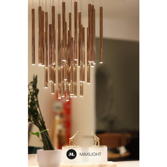 Maxlight Lampa Wisząca Organic 33X1 Miedź Ściemnialna P0174D
