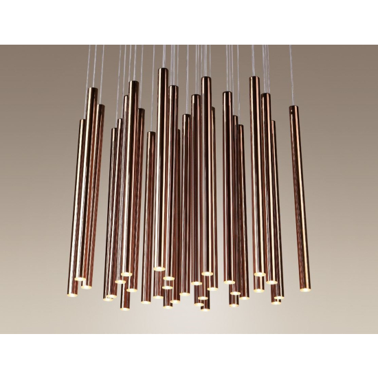 Maxlight Lampa Wisząca Organic 33X1 Miedź Ściemnialna P0174D