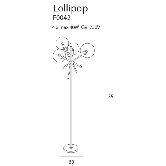 Maxlight Lampa Podłogowa Lollipop F0042