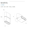 Maxlight Lampa Sufitowa Marvel Czarny C0150