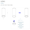 Maxlight Lampa Sufitowa Long Czarny 7W C0154