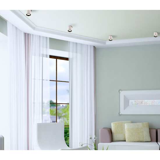 Maxlight Lampa Sufitowa Tub Okrągły Biały+ Pierścień Ozdobny Biały RC0155/C0156 White C0155