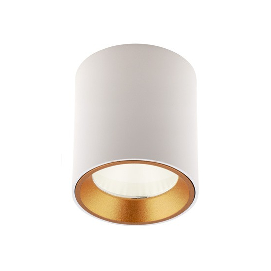 Maxlight Lampa Sufitowa Tub Okrągły Biały+ Pierścień Ozdobny Biały RC0155/C0156 White C0155