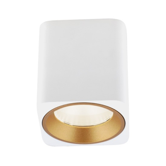 Maxlight Lampa Sufitowa Tub Kwadrat Biały+ Pierścień Ozdobny Biały RC0155/C0156 White C0156