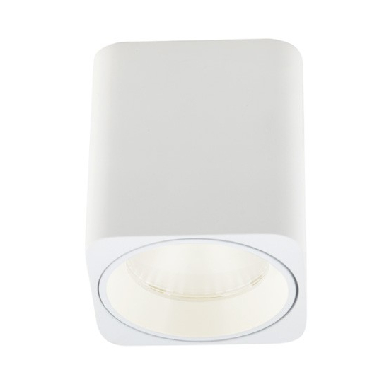 Maxlight Lampa Sufitowa Tub Kwadrat Biały+ Pierścień Ozdobny Biały RC0155/C0156 White C0156