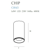Maxlight Lampa Sufitowa Chip Czarny 4000K 8W C0163